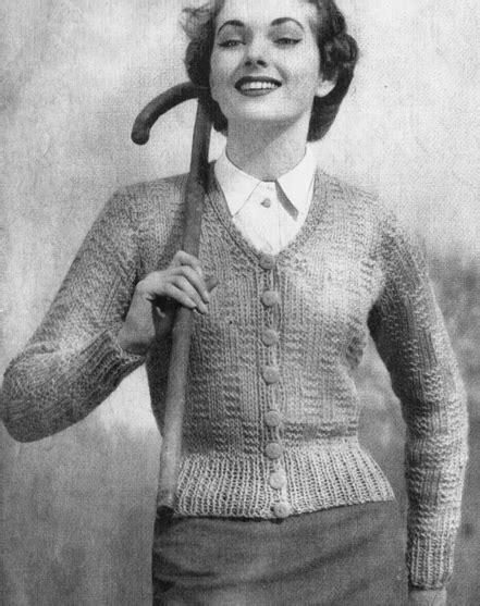 the vintage pattern files 1940 s knitting tempelton quick knit cardigan no 978 knitting