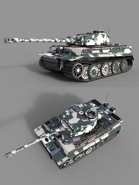 Ww German Tiger Tank D Model Turbosquid