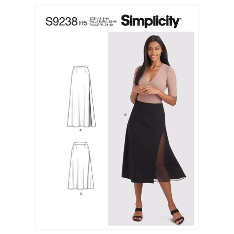 s9238 misses skirts simplicity sewing pattern 9238