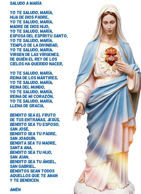 Saludo A María Catholic Prayers Catholic Prayers In Spanish God Prayer