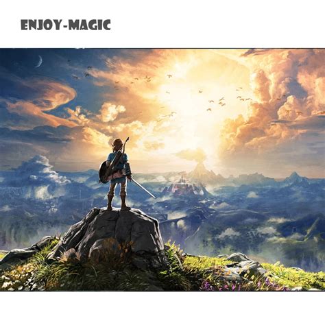 Game The Legend Of Zelda Breath Of The Wild Art Silk Fabric Poster