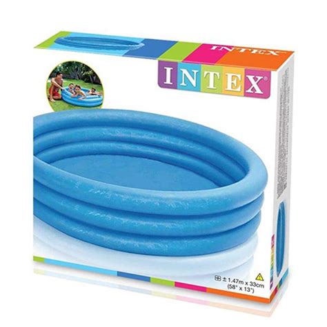 Intex Inflatable Crystal Blue 3 Ring Paddling Pool
