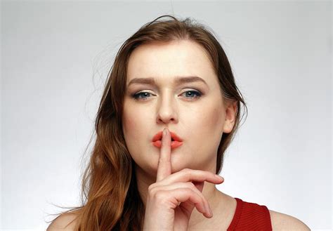 Woman With Finger To Her Lips Photograph By Victor De Schwanberg Science Photo Library Fine