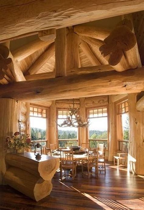 52 Rustic Log Cabin Homes Design Ideas Log Home Interior Log Home