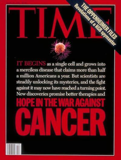 Time Magazine Cover Fighting Cancer Apr 25 1994 Cancer Medical