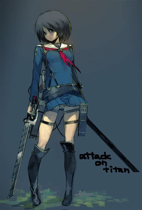Mikasa Ackerman Shingeki No Kyojin Drawn By Namaniku Atk Danbooru