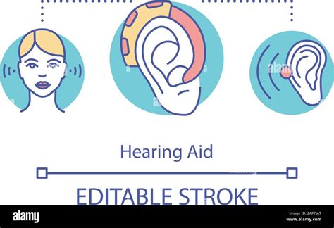Hearing Aid Concept Icon Auditory Prosthesis Listening Devices