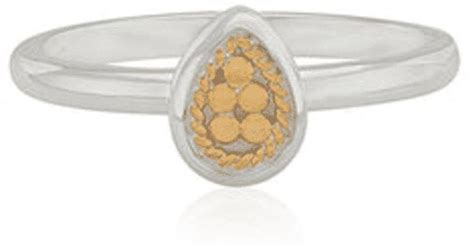 Anna Beck Teardrop Stacking Ring Gold Silver In White Lyst