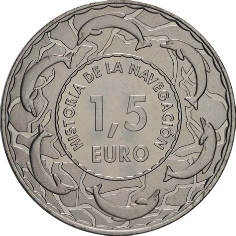 Spanien 1,5 Euro Juan Sebastian Elcano #3 2018 Ku/Ni Stgl. 18 Euro