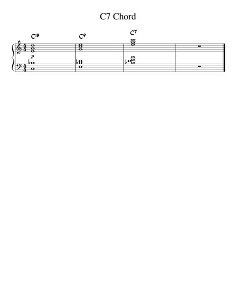 C7 Chord Sheet Music For Piano Solo Download And Print In Pdf Or