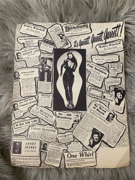 Vintage 1940 Winnie Garrett Burlesque Dancer Stripper Advertising Ad