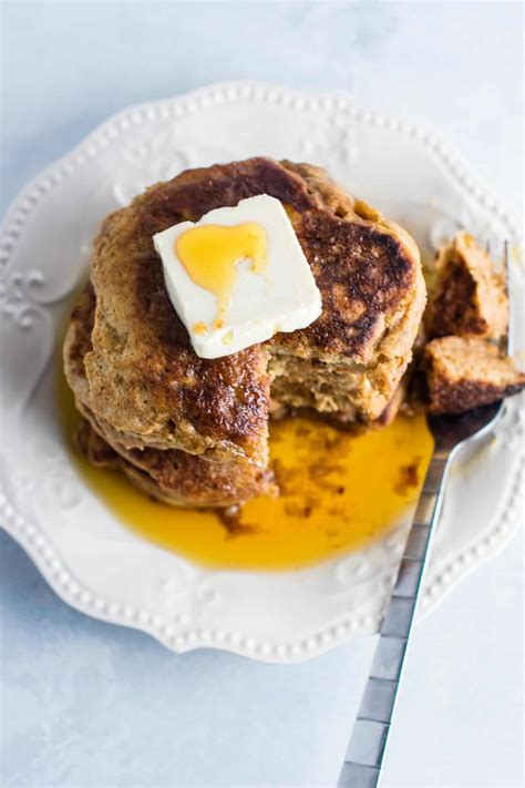Tasted just like banana bread, but in pancake form! Banana Bread Pancakes Recipe - Build Your Bite