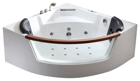 The bathtub is designed so that water never remains in the lines of the whirlpool jets or the drain. EAGO 5 ft Clear Rounded Corner Acrylic Whirlpool Bathtub ...