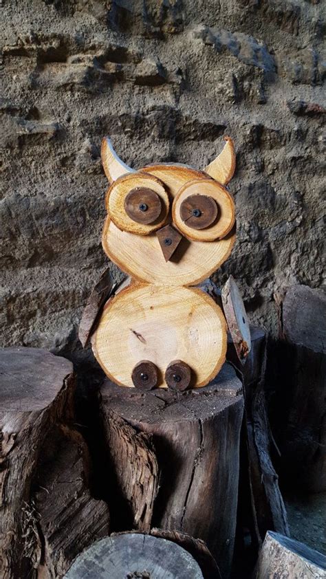 Wood Slicelog Owl By Thewoodstackshop On Etsy Animal Crafts Wood