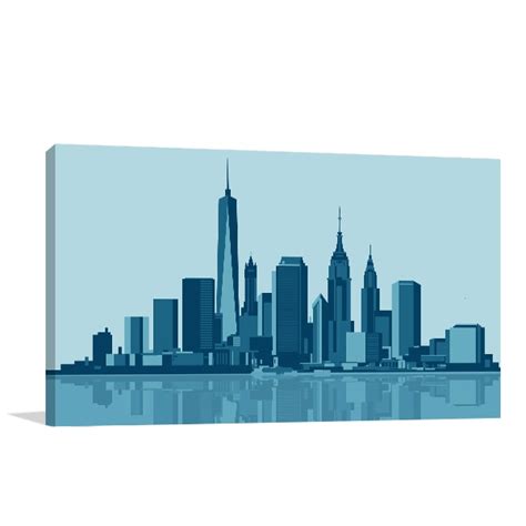 Wall Hangings For Homes New York Skyline Vector Art Print