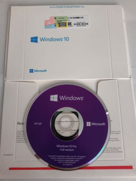 Microsoft Windows Pro Bit Oem Dvd Fqc For Sale Online Ebay