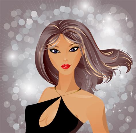 Set Of Glamour Woman Vector Free Vector In Adobe Illustrator Ai Ai Vector Illustration