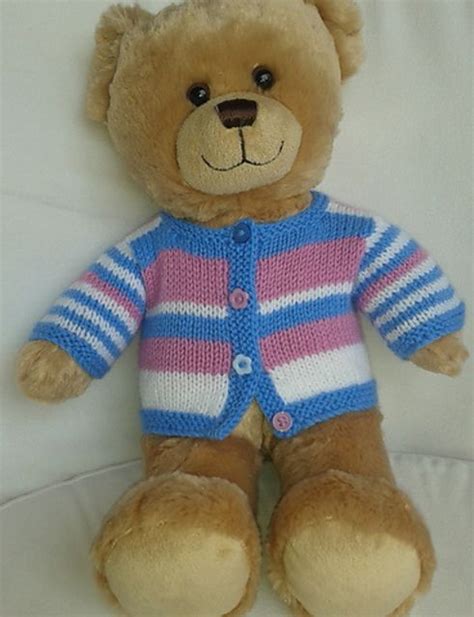Teddy Bear Basic Cardigan Pattern By Linda Mary Teddy Bear Clothes Knitted Teddy Bear Build