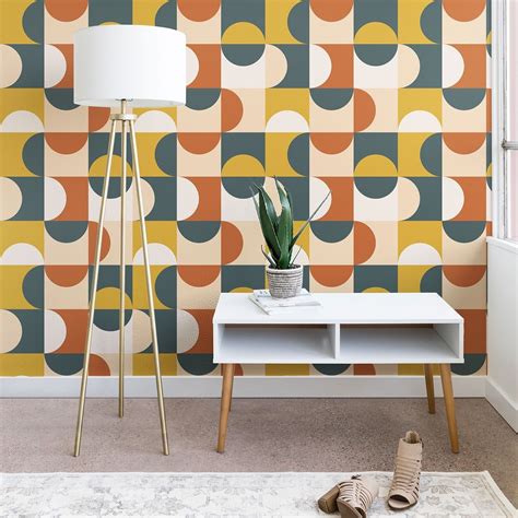 The Old Art Studio Mid Century Modern Geometric 23 Wallpaper 2 X 4