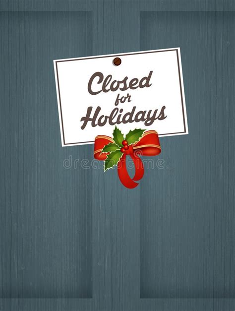 Closed For Holidays Stock Illustration Illustration Of Closed 47642483