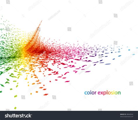 Color Explosion Abstract Design Stock Vector Illustration 98640542