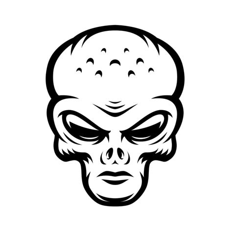 An Alien Head Logo 16624833 Vector Art At Vecteezy