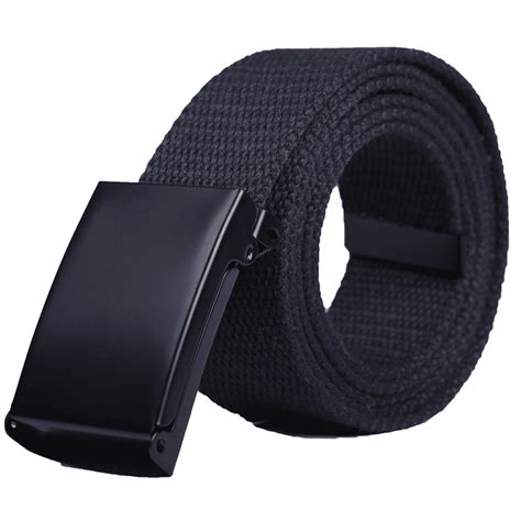 Hde Mens Military Web Belt Canvas Adjustable Style With Metal Buckle 50