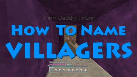 How To Name A Villager In Survival Minecraft Youtube