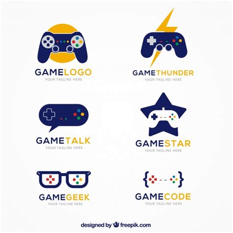 ¿dónde comprar videojuegos con logos? Colección de logos de videojuegos con diseño plano ...