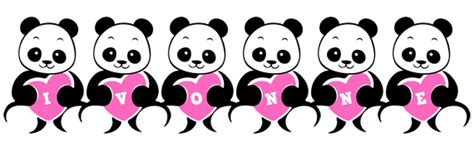 Ivonne Logo Name Logo Generator Popstar Love Panda Cartoon