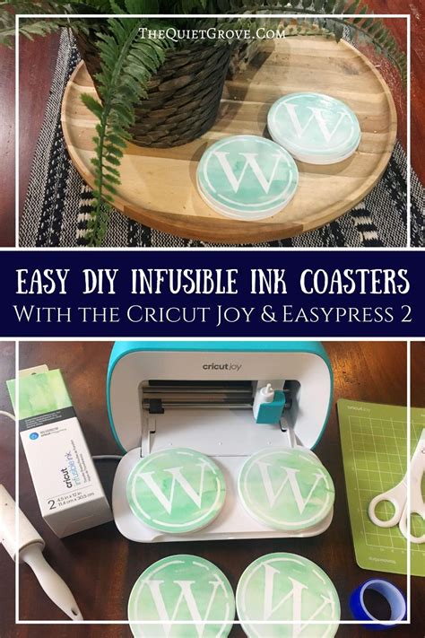 Easy Diy Infusible Ink Coasters With The Cricut Joy And Easypress 2 ⋆ The