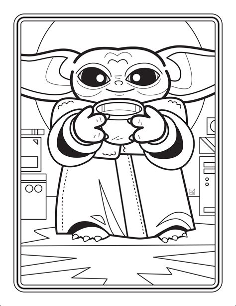 Baby yoda free coloring pages from the tv series mandalorian which takes place in the star wars universe. The Unofficial Baby Yoda Coloring Book