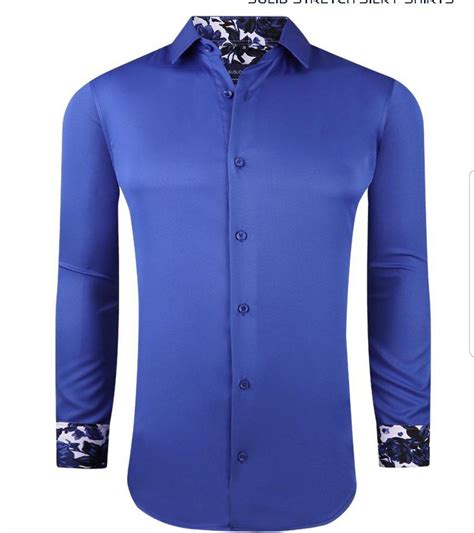 Royal Blue Dress Shirt For Men Etp Fashion