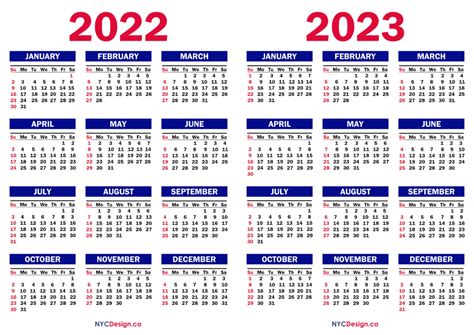 A Calendar For The Year 2012 And 2013 With Red White And Blue Stripes