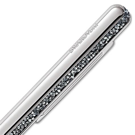 Swarovski Crystal Shimmer Ballpoint Pen Silver Tone Peters Of