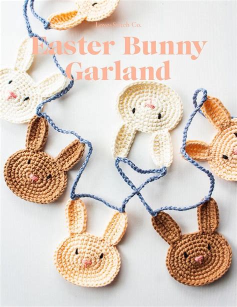 Easter Bunny Garland Crochet Pattern By Rupinder Kaur Easter Crochet