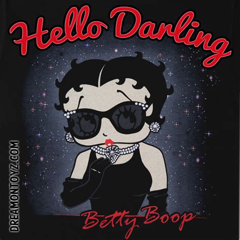 Dazzling Betty Boop Wearing Sun Glasses And Diamonds Black Betty Boop