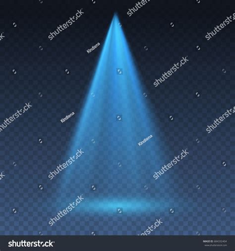 Projector Vertical Light Effect Blue Glowing Stage Light Ray Isolated