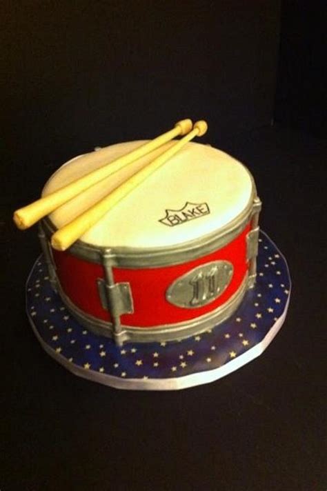 Drum Cake Decorated Cake By Woodcakes Cakesdecor