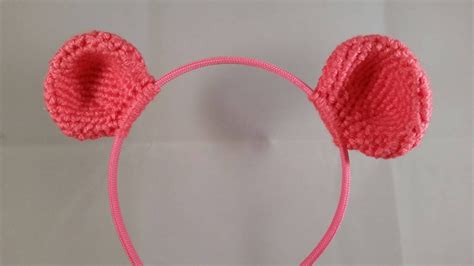 Bright Pink Bear Ears Costume Animal Headband