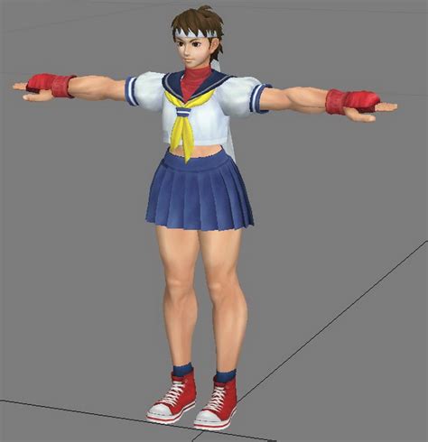 Sakura Kasugano Street Fighter Character 3d Model 3ds Max Files Free