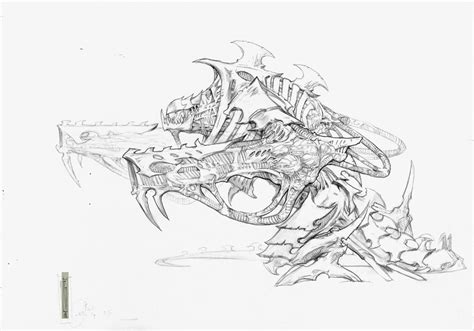 Gallery 3 Concept Sketches Pencil Tyranids Warhammer Art Warhammer