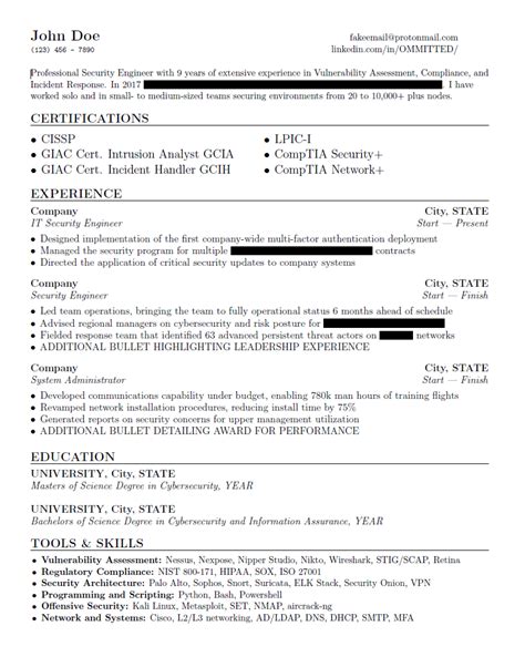 Sep 08, 2020 · professional resume builder. Successful resume example - Cybersecurity / IT : resumes