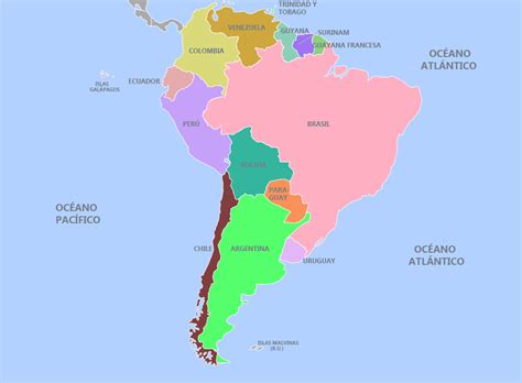 Mapa De América Del Sur