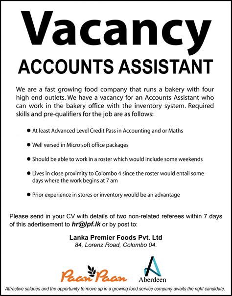Discover new jobs for this search. Accounts Assistant