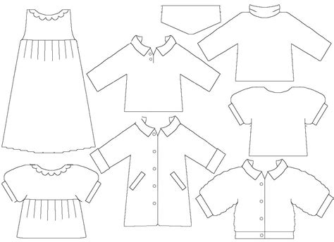 Paper Doll Clothing Templates Addictionary