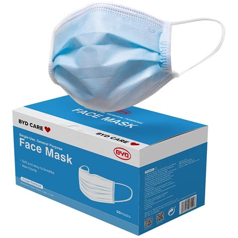 Byd Care Medical Single Use Surgical Mask Χειρουργικές Μάσκες Προσώπου
