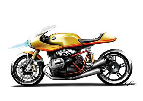 Bmw Concept Ninety Motorcycle As Tribute To Bmw Motorrad Which Turns 40