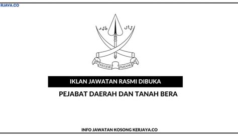 Jawatan kosong jobs now available in tanah merah. Pejabat Daerah Dan Tanah Bera • Kerja Kosong Kerajaan