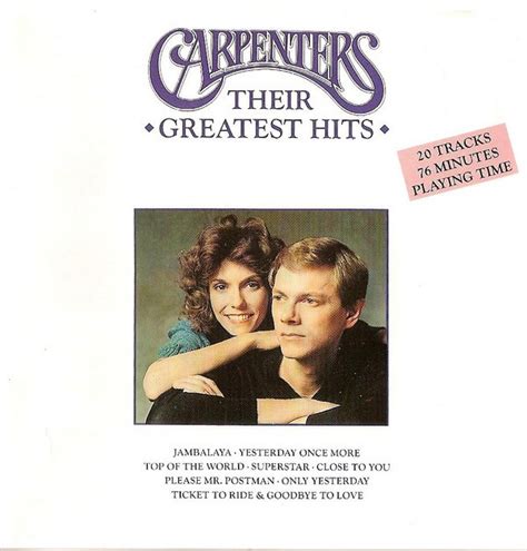 Carpenters Their Greatest Hits Releases Discogs